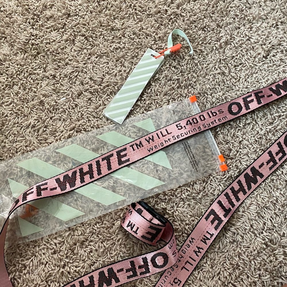 Pink Off-White belt